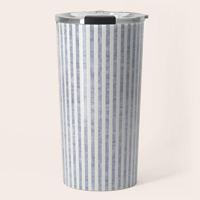AEGEAN TICKING STRIPE BLUE Travel Mug Gallery Image 1