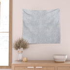 AEGEAN TICKING STRIPE BLUE Wall Tapestry Gallery Image 2