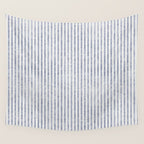 AEGEAN TICKING STRIPE BLUE Wall Tapestry Gallery Image 4