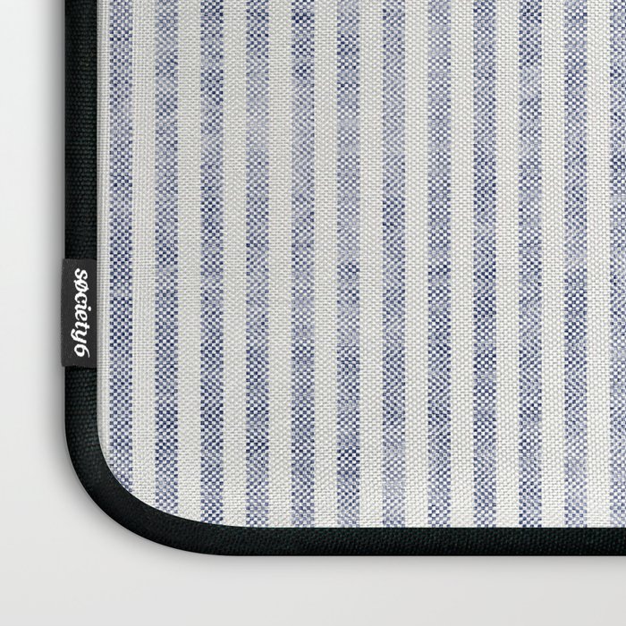 AEGEAN TICKING STRIPE BLUE Laptop Sleeve Gallery Image 3