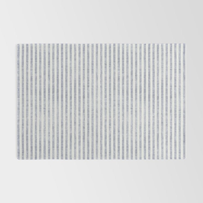 AEGEAN TICKING STRIPE BLUE Rug Gallery Image 2