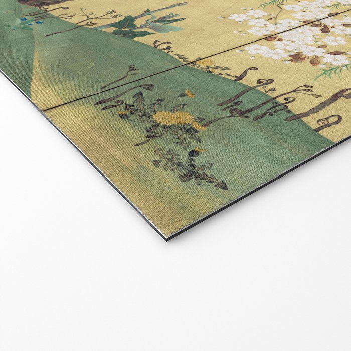 Cherry Tree Japanese Edo Period Six-Panel Gold Leaf Screen Welcome Mat Gallery Image 2