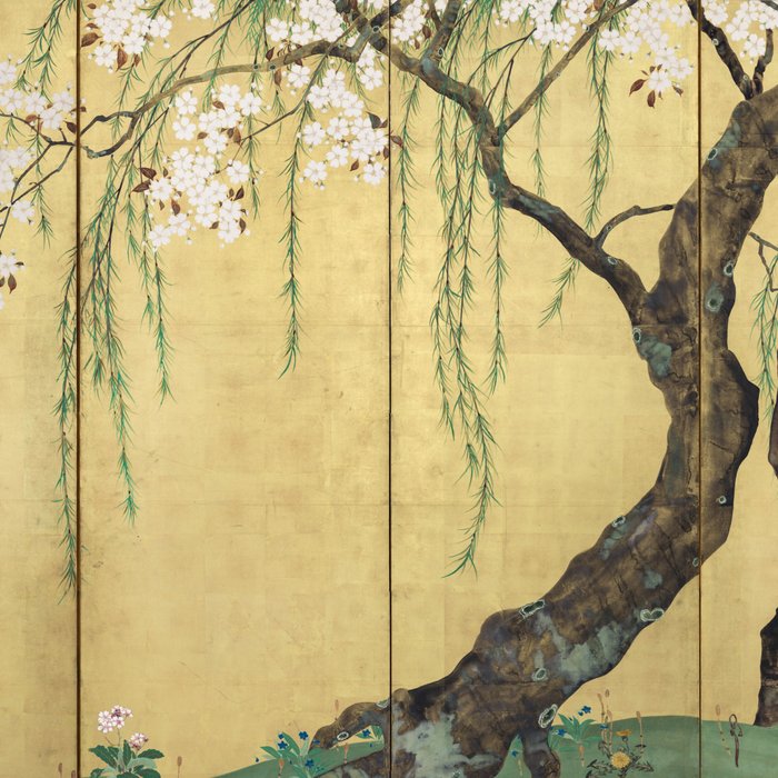 Cherry Tree Japanese Edo Period Six-Panel Gold Leaf Screen Coffee Mug Gallery Image 2