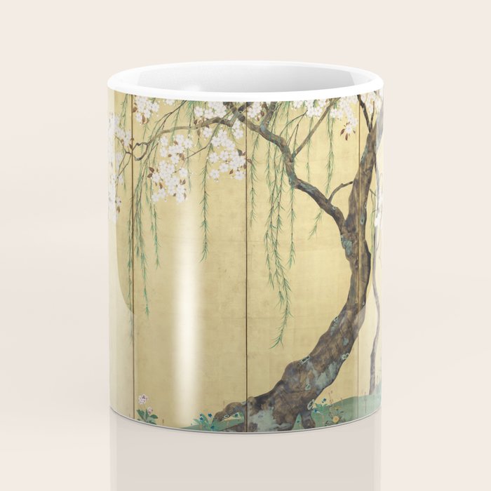 Cherry Tree Japanese Edo Period Six-Panel Gold Leaf Screen Coffee Mug Gallery Image 4