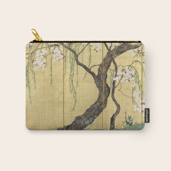 Cherry Tree Japanese Edo Period Six-Panel Gold Leaf Screen Carry All Pouch Gallery Image 1