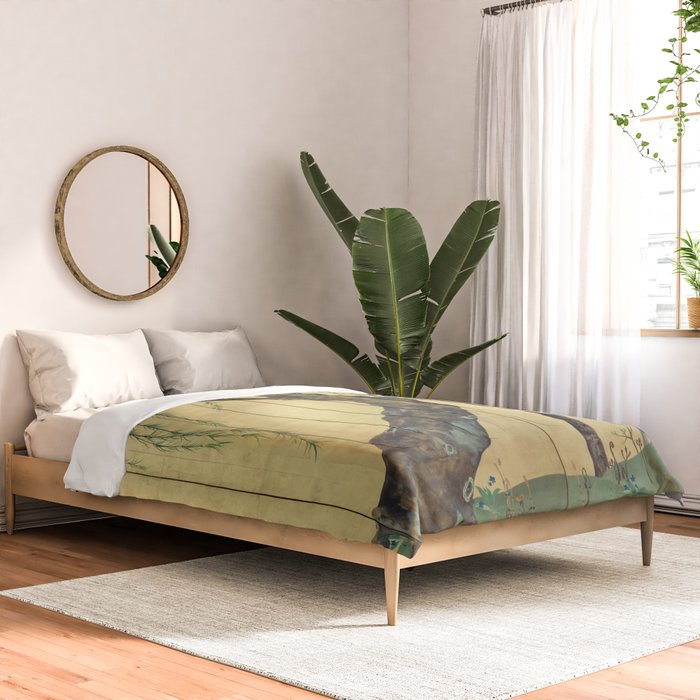 Cherry Tree Japanese Edo Period Six-Panel Gold Leaf Screen Comforter Gallery Image 2