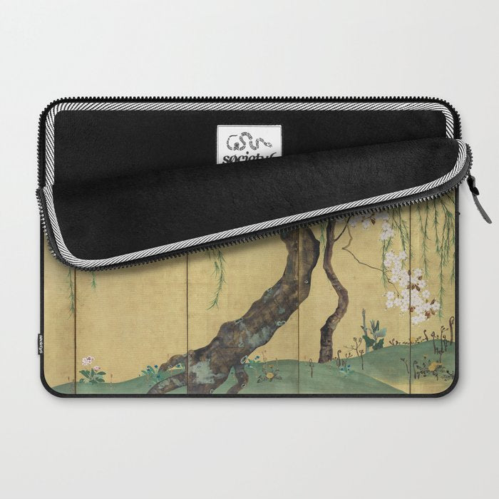 Cherry Tree Japanese Edo Period Six-Panel Gold Leaf Screen Laptop Sleeve Gallery Image 2