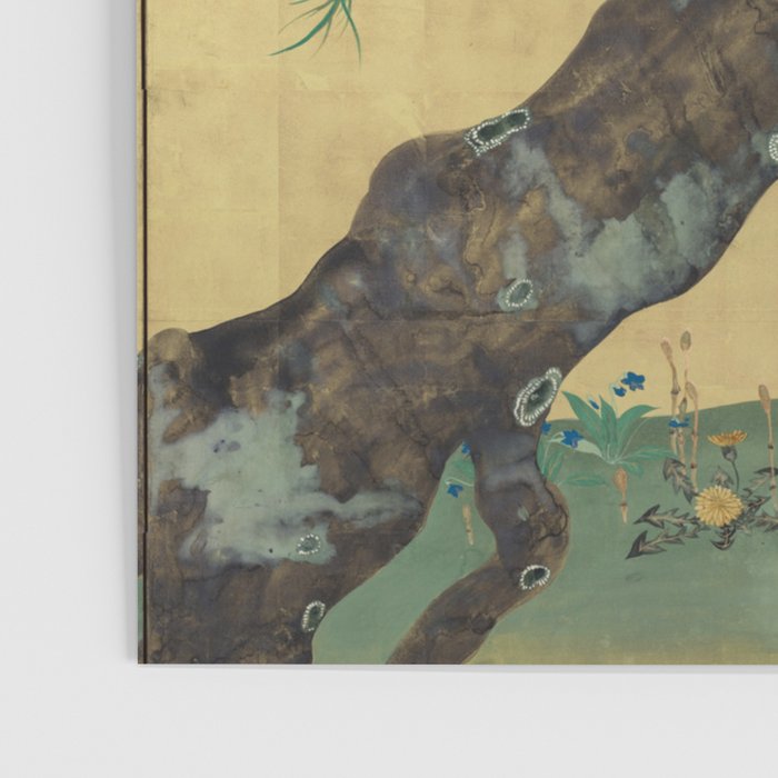 Cherry Tree Japanese Edo Period Six-Panel Gold Leaf Screen Poster Gallery Image 3