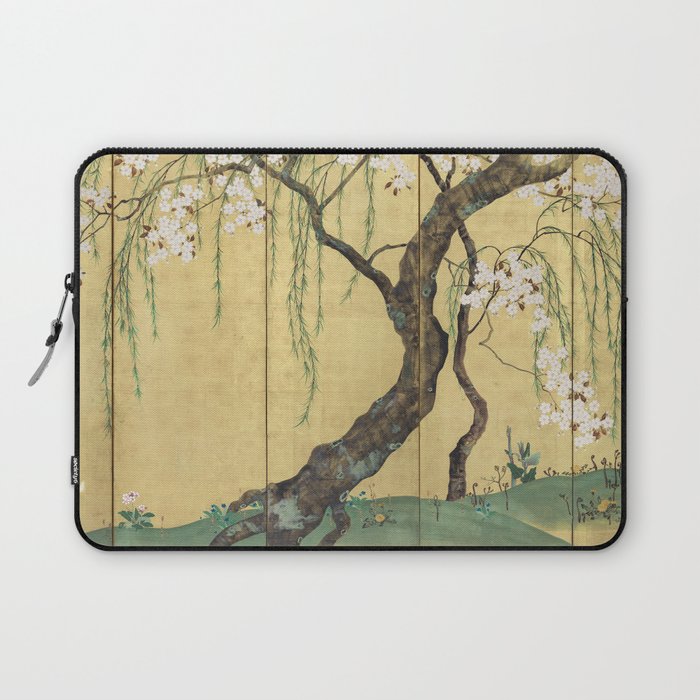 Cherry Tree Japanese Edo Period Six-Panel Gold Leaf Screen Laptop Sleeve Gallery Image 1
