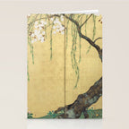 Cherry Tree Japanese Edo Period Six-Panel Gold Leaf Screen Stationery Card Gallery Image 2
