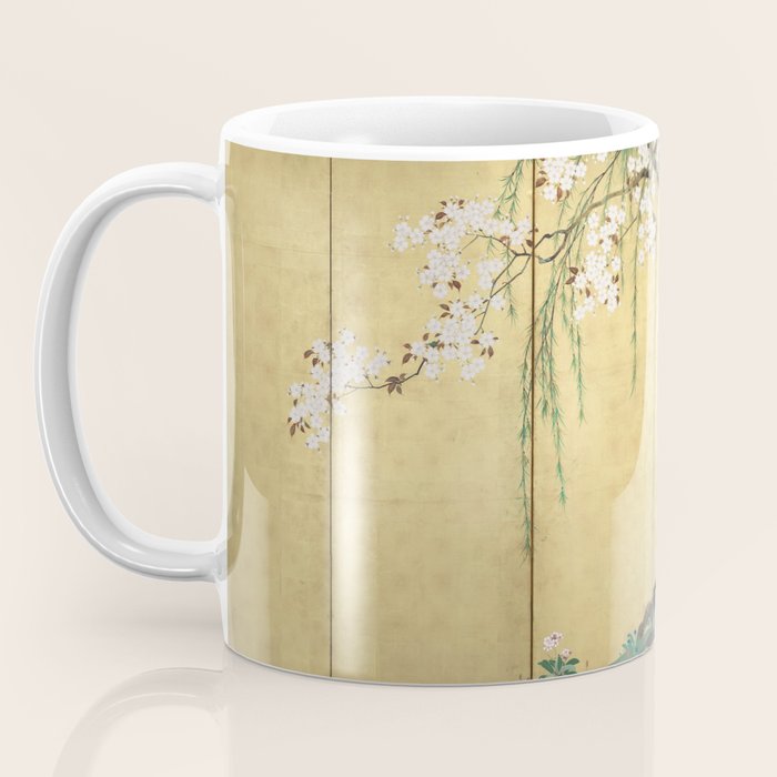 Cherry Tree Japanese Edo Period Six-Panel Gold Leaf Screen Coffee Mug Gallery Image 3