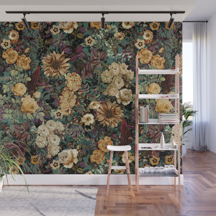 Isolated Blooms Wall Mural Gallery Image 1