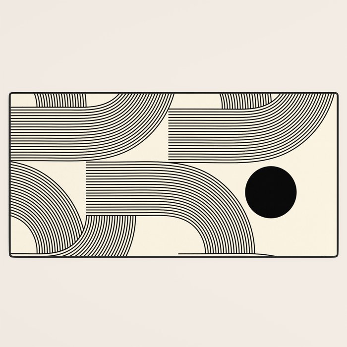 Abstraction_SUNLIGHT_SUNSHINE_LINE_POP_ART_Minimalism_001A Desk Mat Gallery Image 3