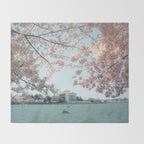 Washington DC Cherry Blossoms II Throw Blanket Gallery Image 2
