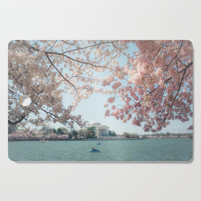 Washington DC Cherry Blossoms II Cutting Board Gallery Image 1
