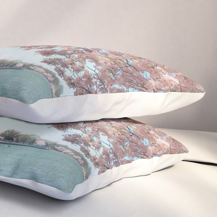 Washington DC Cherry Blossoms II Pillow Sham Gallery Image 3