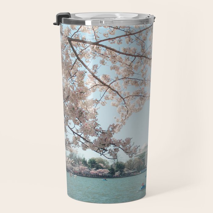 Washington DC Cherry Blossoms II Travel Mug Gallery Image 3