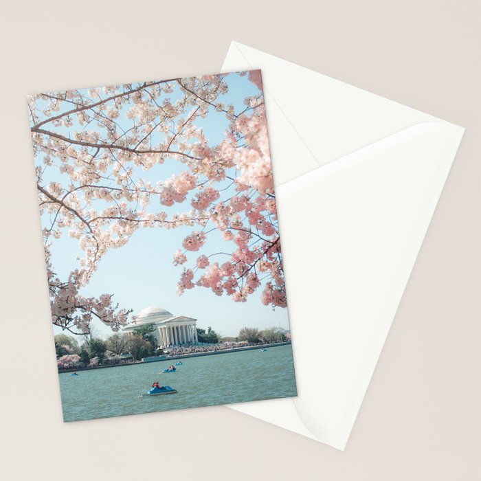 Washington DC Cherry Blossoms II Stationery Card Gallery Image 2