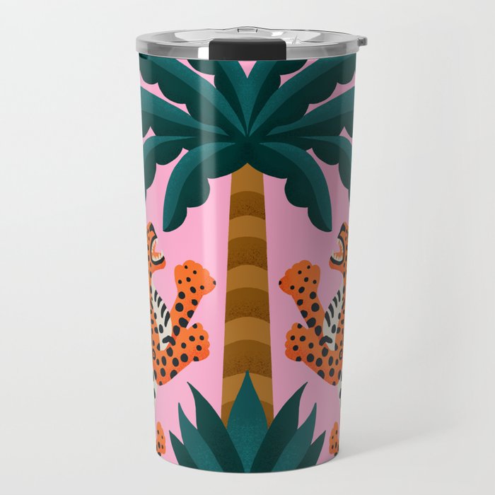 Jaguars and Palm Travel Mug Gallery Image 1