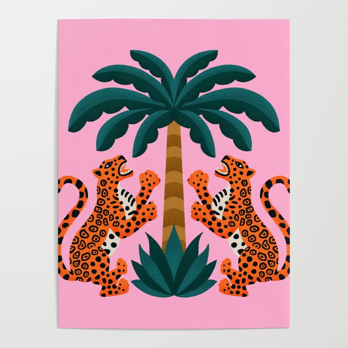 Jaguars and Palm Poster Gallery Image 1