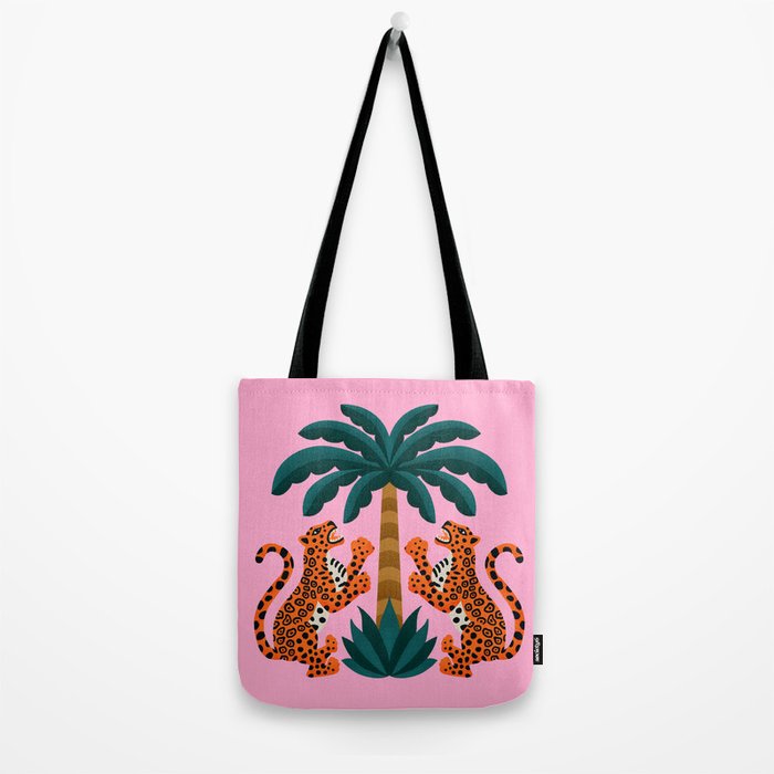 Jaguars and Palm Tote Bag Gallery Image 2
