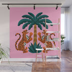 Jaguars and Palm Wall Mural Gallery Image 1