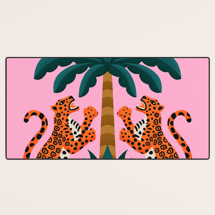Jaguars and Palm Desk Mat Gallery Image 3