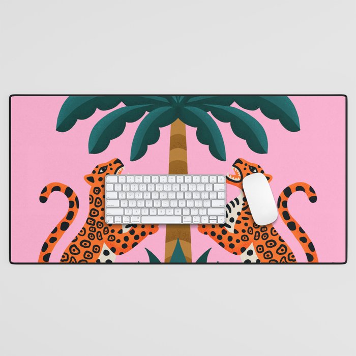 Jaguars and Palm Desk Mat Gallery Image 1