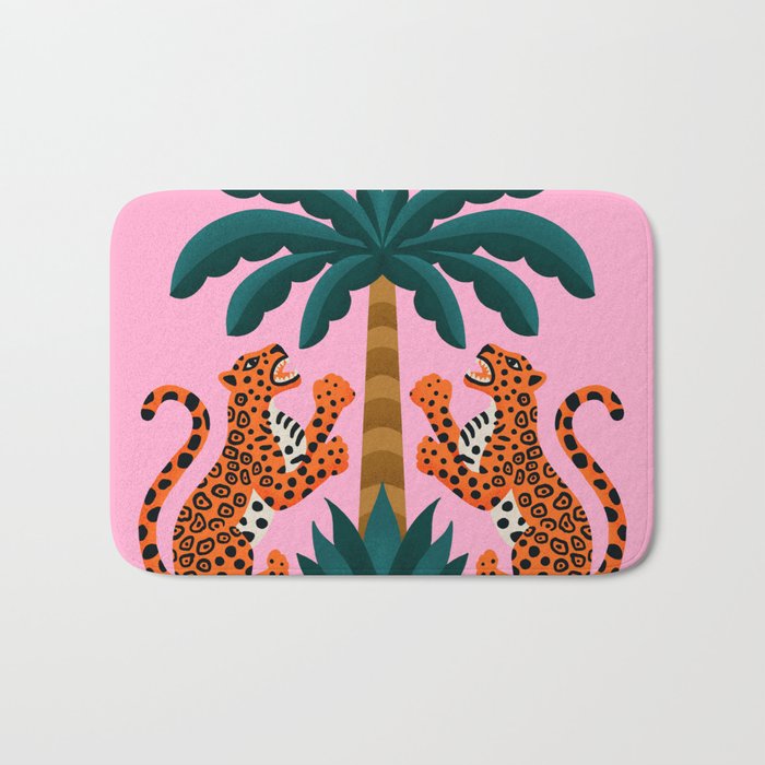Jaguars and Palm Bath Mat Gallery Image 1