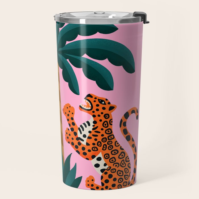 Jaguars and Palm Travel Mug Gallery Image 2