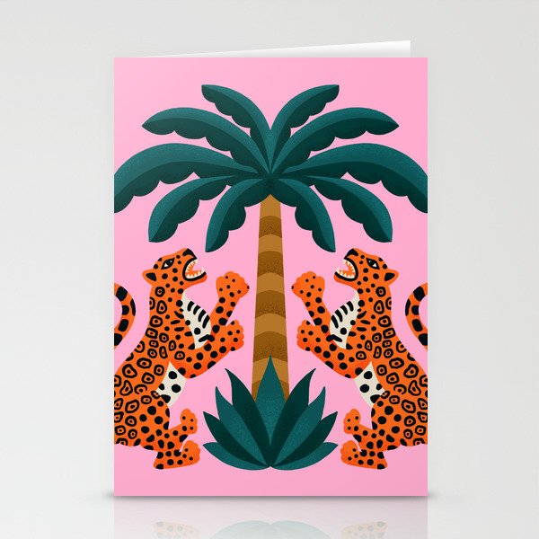 Jaguars and Palm Stationery Card Gallery Image 1