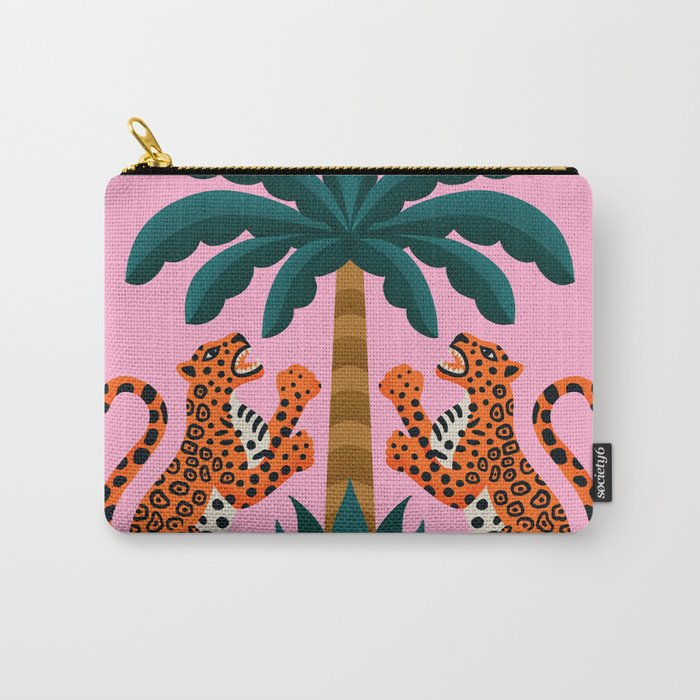 Jaguars and Palm Carry All Pouch Gallery Image 1