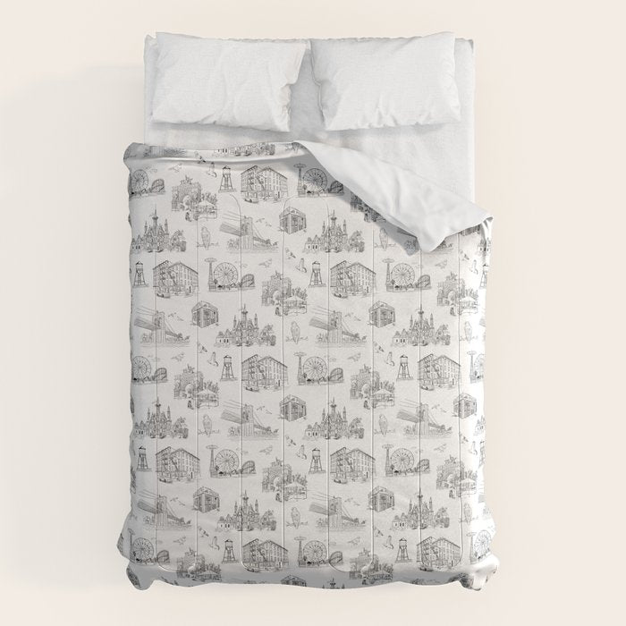 Brooklyn Toile - Black and White Comforter Gallery Image 6