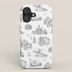 Brooklyn Toile - Black and White iPhone Case Gallery Image 1