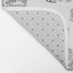 Brooklyn Toile - Black and White Bath Mat Gallery Image 2