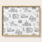 Brooklyn Toile - Black and White Serving Tray Gallery Image 1