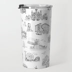 Brooklyn Toile - Black and White Travel Mug Gallery Image 3