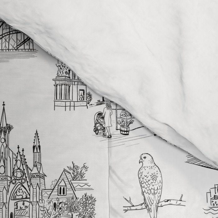 Brooklyn Toile - Black and White Comforter Gallery Image 4