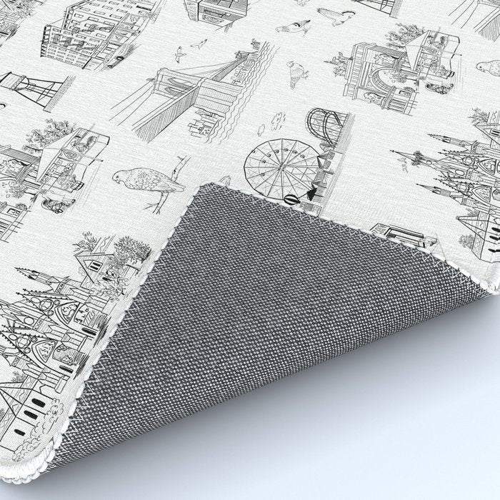 Brooklyn Toile - Black and White Rug Gallery Image 4