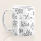 Brooklyn Toile - Black and White Coffee Mug Gallery Image 3