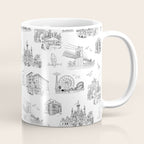 Brooklyn Toile - Black and White Coffee Mug Gallery Image 1