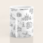 Brooklyn Toile - Black and White Coffee Mug Gallery Image 4