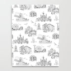 Brooklyn Toile - Black and White Notebook Gallery Image 4