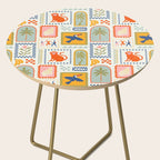 Vintage summer nature patchwork art pattern Side Table Gallery Image 2