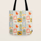 Vintage summer nature patchwork art pattern Tote Bag Gallery Image 1