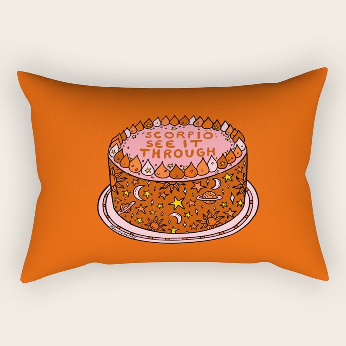 Scorpio Cake Rectangular Pillow Gallery Image 2