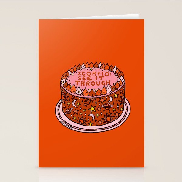 Scorpio Cake Stationery Card Gallery Image 1