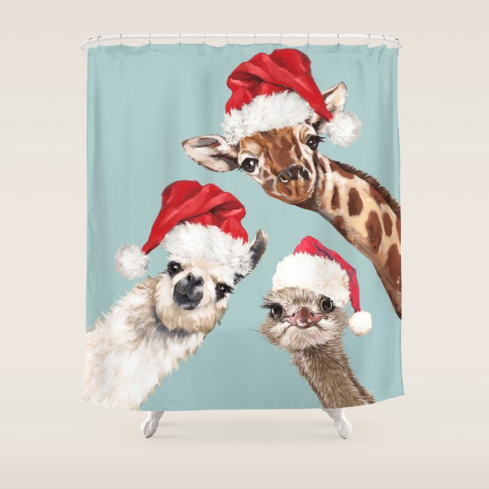 Christmas Animals Gang Shower Curtain Gallery Image 1