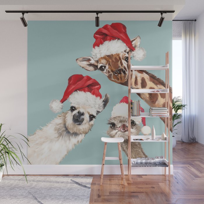 Christmas Animals Gang Wall Mural Gallery Image 1