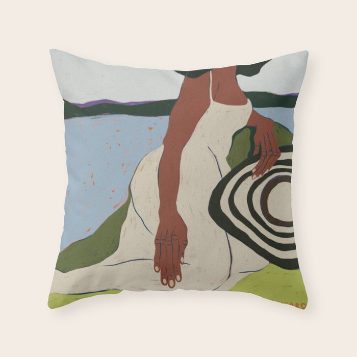 The Sun Hat Throw Pillow Gallery Image 1